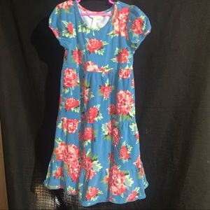 Matilda Jane Girls Blue & Pink Floral Blossom Pie Dress - SZ 8